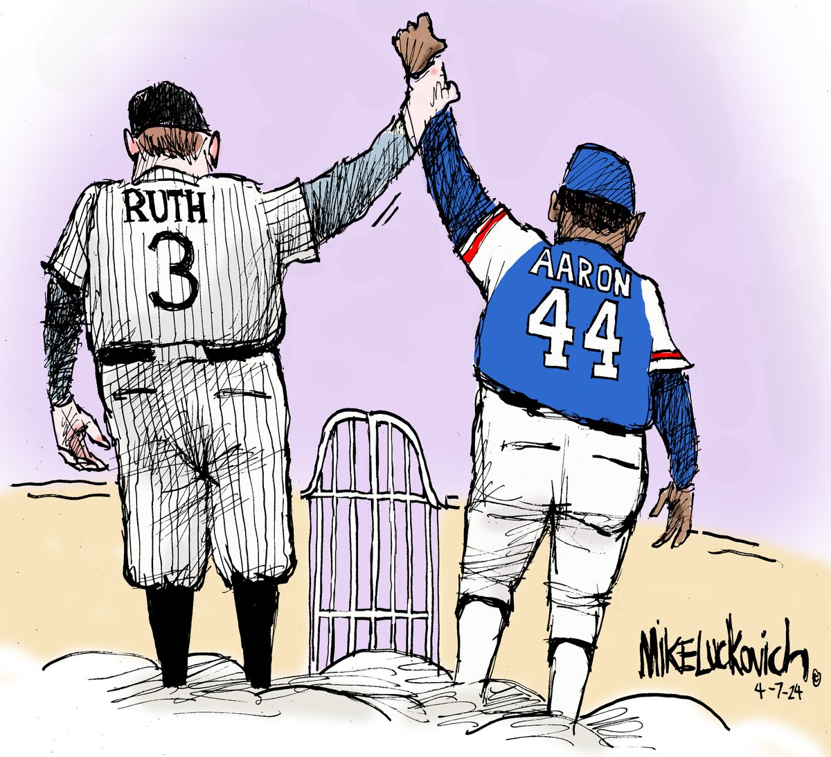 mluckovichajc's tweet photo. On this day 50 years ago, Hank Aaron hit his 715th home run, breaking Babe Ruth's record. https://t.co/sQmJ9ivBOr