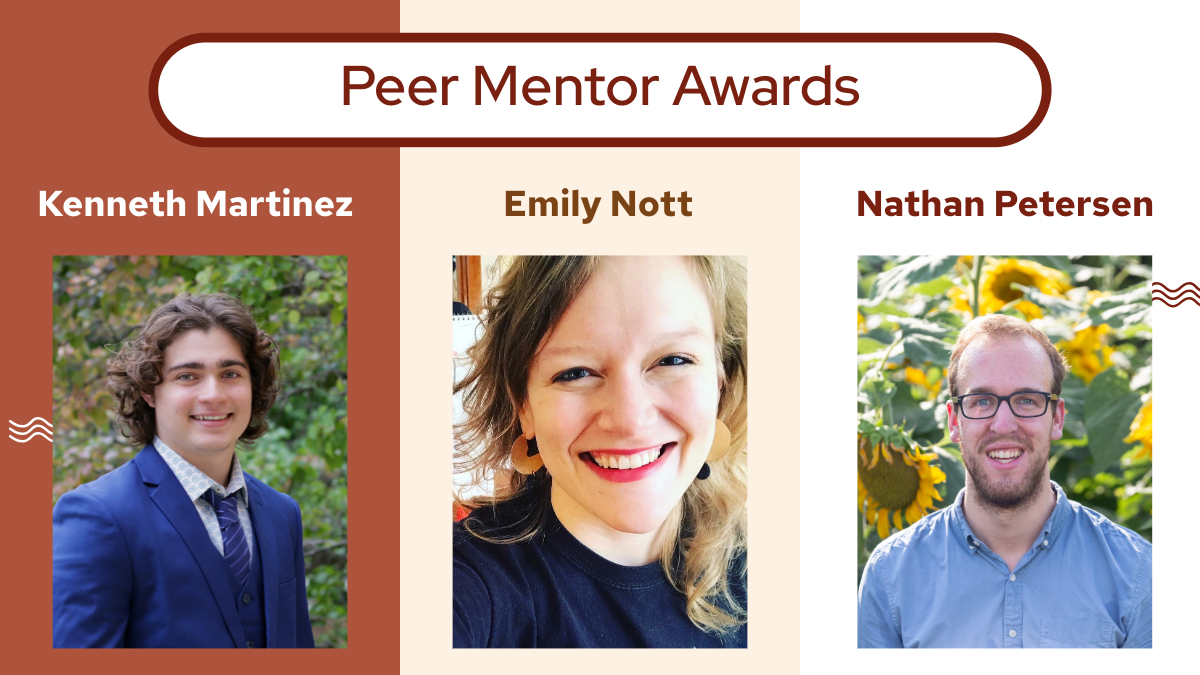 UWMadGSEd's tweet photo. We're celebrating this year's graduate student Bucky Award winners: Congratulations to Kenneth Martinez, Emily Nott, and Nathan Petersen for receiving the Graduate Peer Mentor Award! Read more about their contributions here: https://t.co/Xv7FQ1rcSl https://t.co/NURGrRiN9r