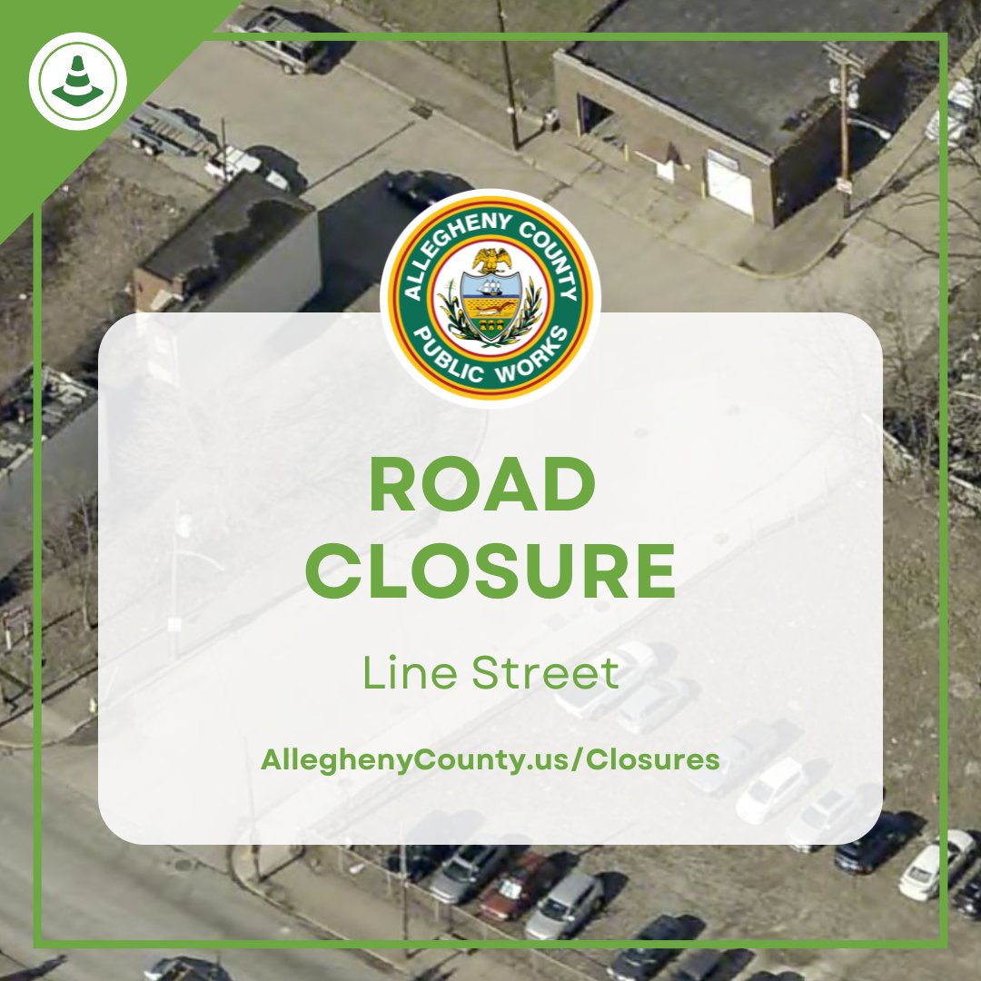 Line Street in Rankin will close at 9 a.m. on Monday, April 15. The closure is expected to end in December. It is required as part of the ongoing Braddock Avenue/Kenmawr Avenue ramp replacement project. Read more: bit.ly/4cQMgBa