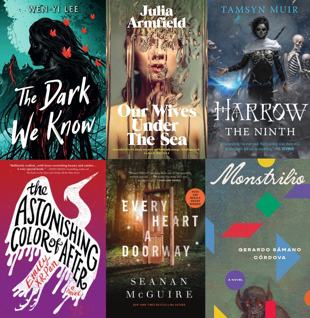 I LOVE THIS GENRE, here are some fave spec fic grief books: - my debut, the dark we know 🧍🏻‍♀️ - our wives under the sea - harrow the ninth - the astonishing color of after - monstrilio - i also love the wayward children series for grief of lost selves/places