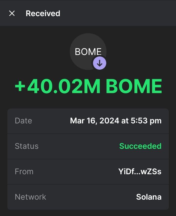 Sending some $BOME to first 2000 wallets in the comments !! Drop your $SOL address 👇🏻 Like, follow @whaleesol 🔔 & retweet ! Check your wallet in 24 hours !