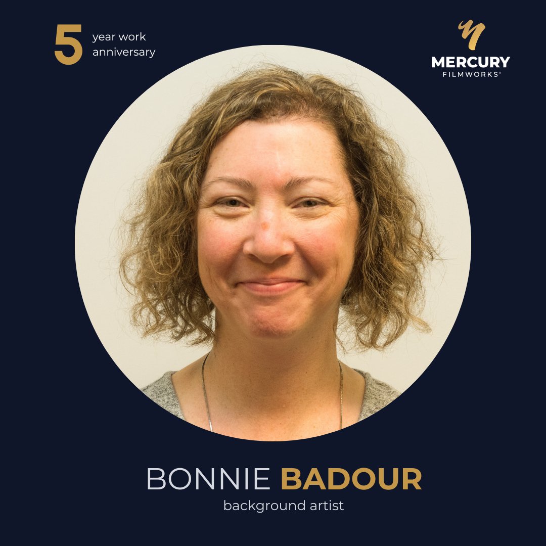 Today, we celebrate Bonnie Badour's 5th anniversary as a valued Mercury Filmworks Talent team member! Bonnie, your dedication and creativity have played a pivotal role in our studio's success over the past years. Thank you for your commitment and outstanding contributions. 5️⃣🎉