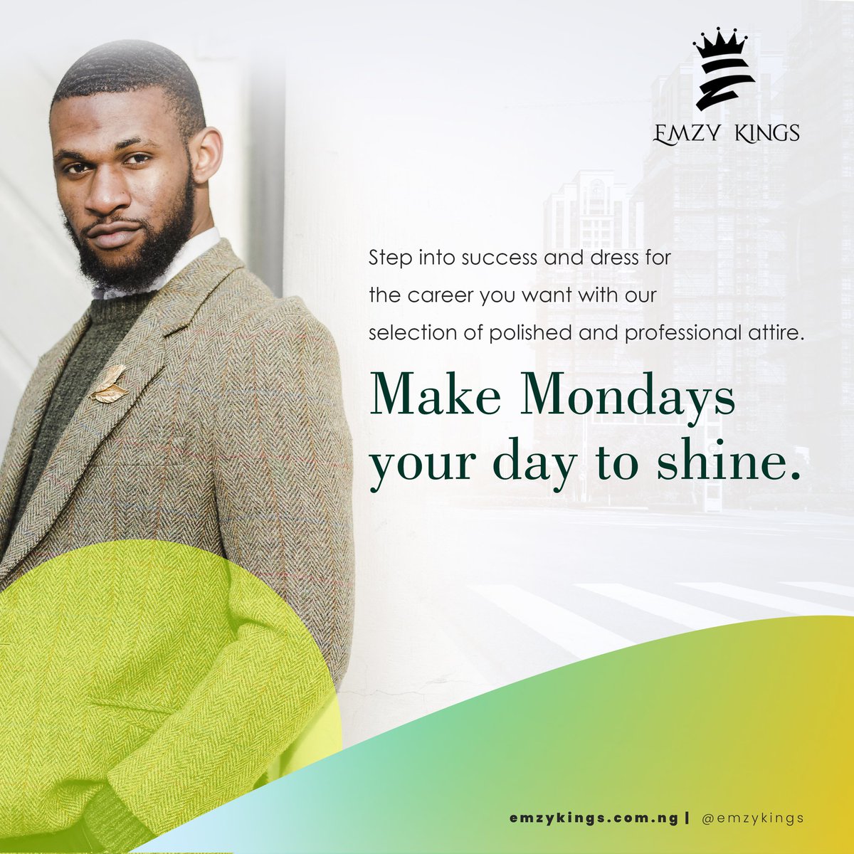 emzykings's tweet photo. Make Mondays your day to shine!!

Step into Success and Dress for the Career you want with our selection of polished and professional attire💼👖
Click on the link in our bio to see more of our collections. Shop now!!
 #DressForTheJob #mondayvibes #emzykingsfashion  #mondaycouture https://t.co/xRkochPW2j