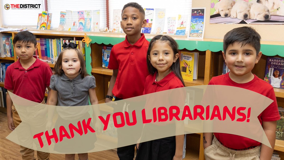 Happy National Library Week! 📚🎉 Let's give a shout-out to our amazing librarians who turn our library into a magical space where students can let their imaginations soar and soak up knowledge. Thank you for all that you do! #NationalLibraryWeek #LibrariansRock #THEDISTRICT