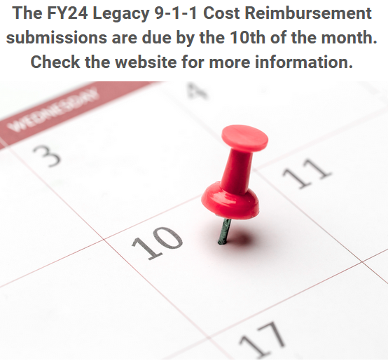 Have you submitted your legacy 9-1-1- costs for Q1 and Q2 for FY24 yet? al911board.com/professionals/… -Michelle, Program Coordinator