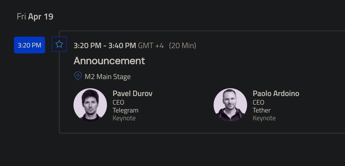 This #TOKEN2049 in Dubai will be 🔥 @telegram / @Tether_to