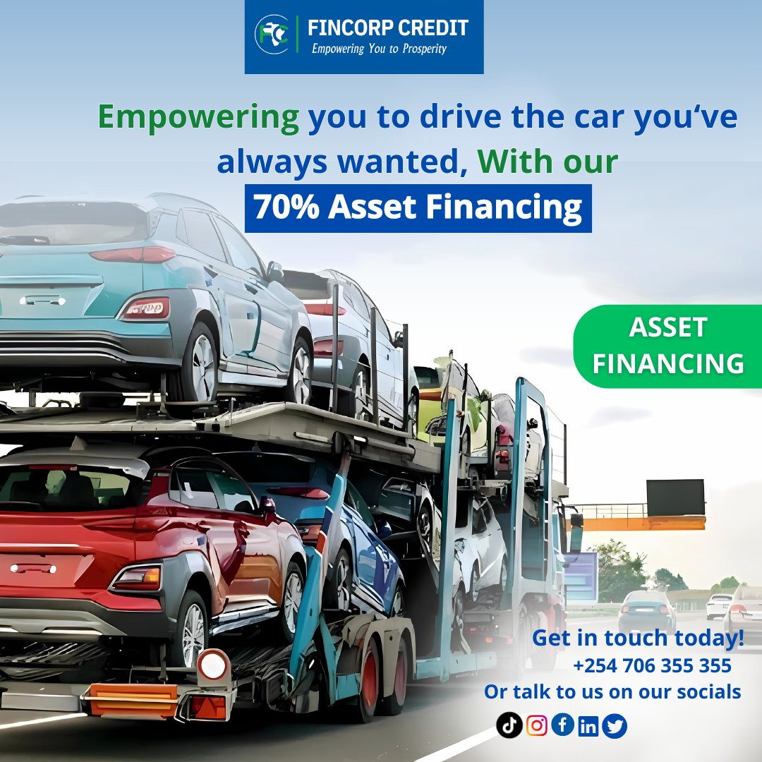 Empowering you to drive the car you,ve always wanted ,with our 70% asset financing 
#assetfinance
#fincorpcredit