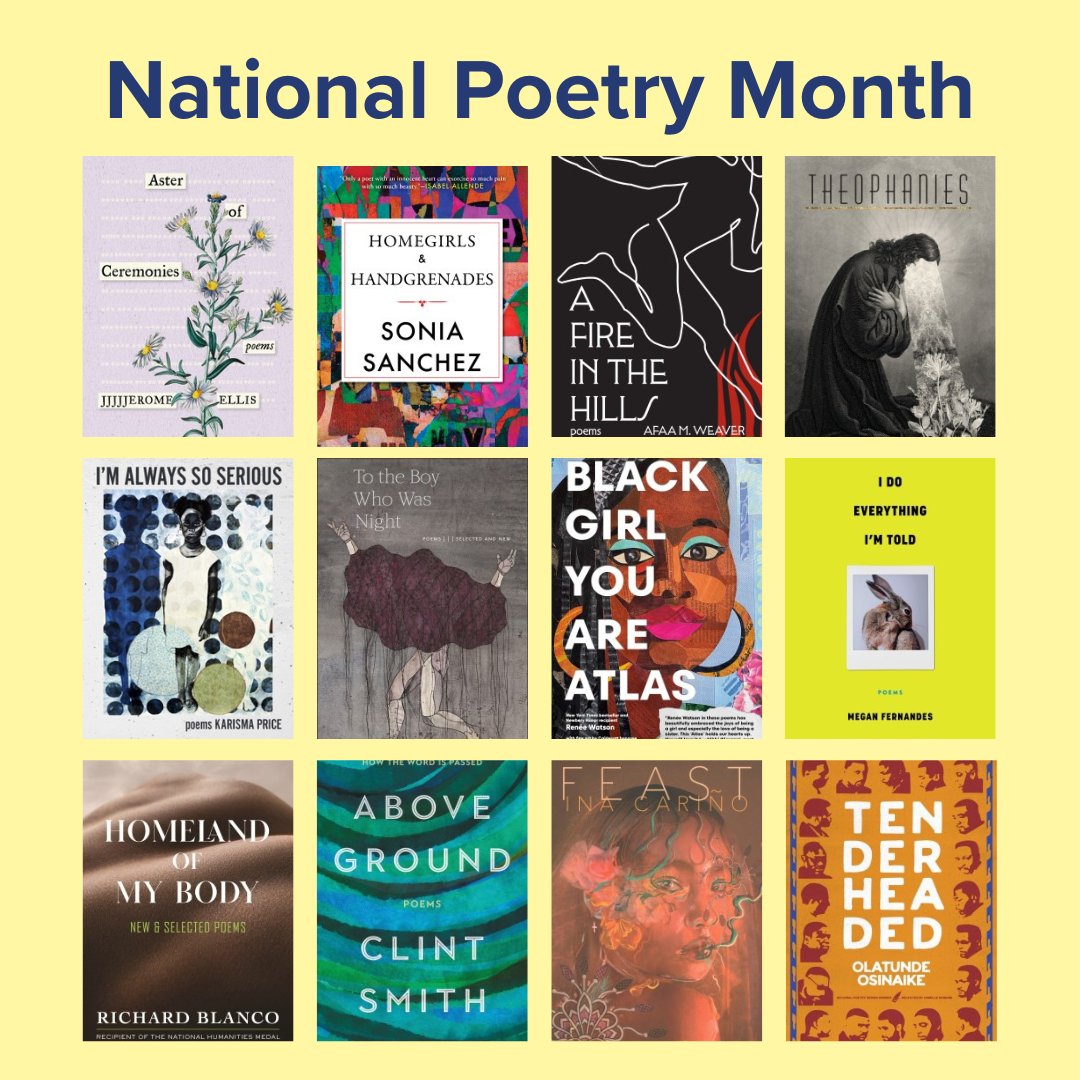 Where are our poetry book lovers? 🤚 Our librarians have curated a list of books to add to your reading list #NationalPoetryMonth. Take a look: bklynlib.org/3vGCUre