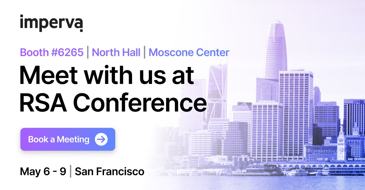 🗓️ Let the countdown to @RSAConference commence! Stop by booth #6265 to learn how Imperva and @ThalesCloudSec protect what matters most: applications, data, and identities. Book a meeting here. ➡️ okt.to/uMRzwc #RSAConference #RSAC #RSAC2024