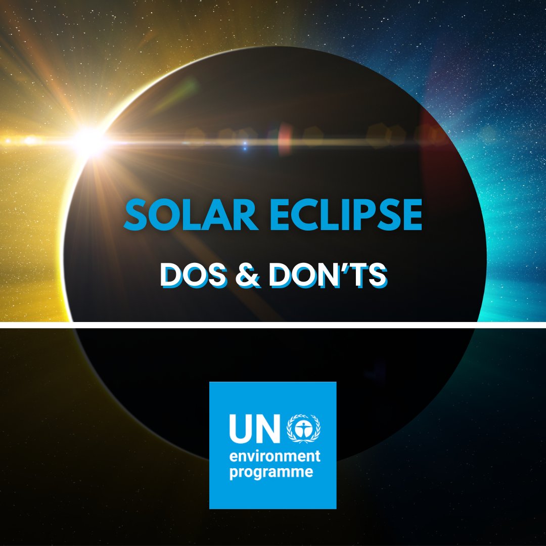 Wherever you are in the United States, you're going to want to look up, and that's OK. Read @UNEP's tips for safe solar eclipse viewing: unep.org/solar-eclipse-…