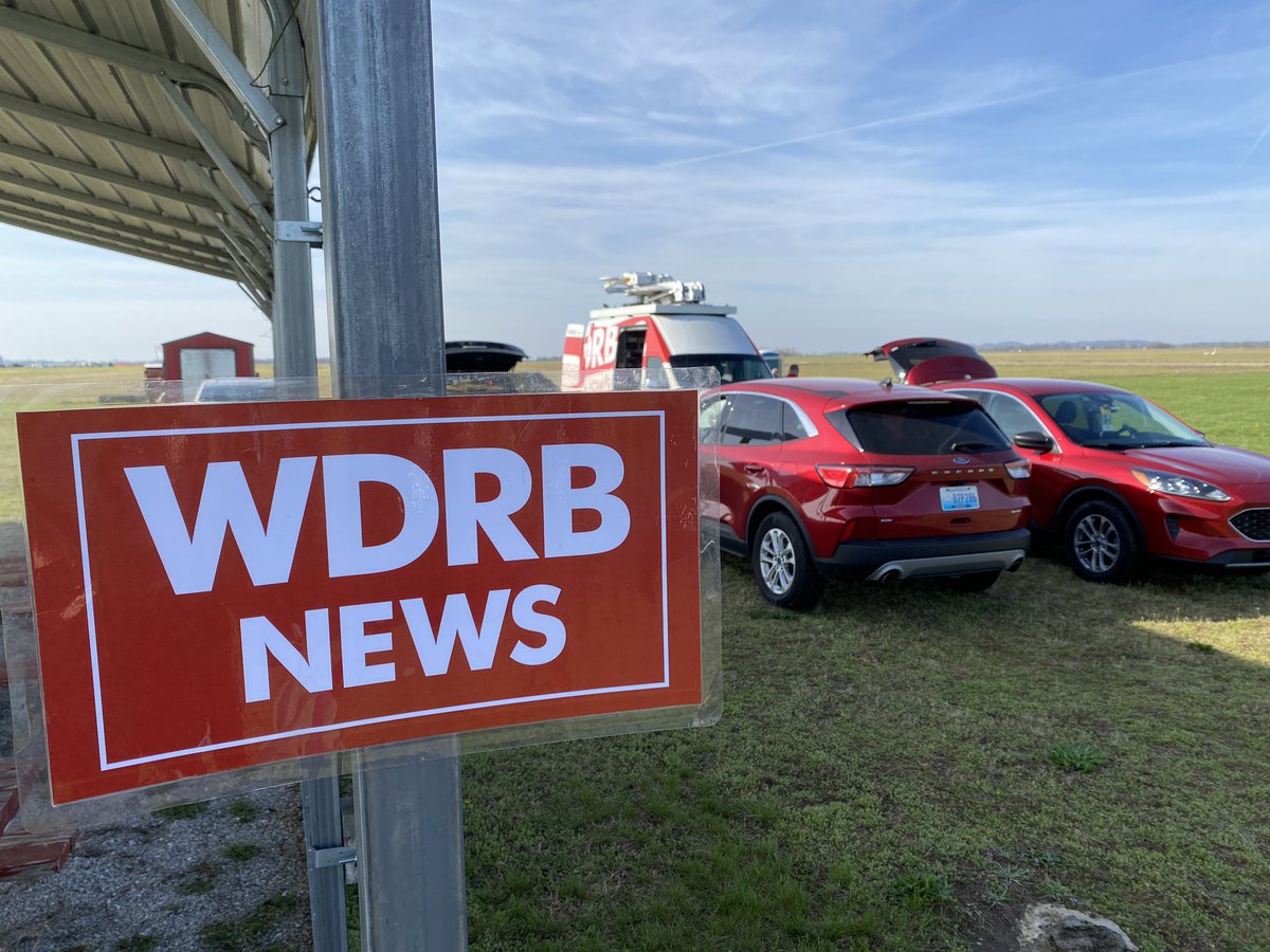 Getting the @WDRBNews compound set up at the Seymour Airport this morning. Can’t wait to see y’all and experience this #eclipse together!