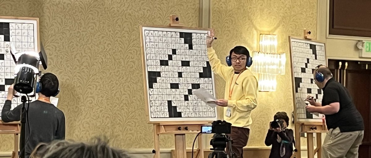 Congratulations to Paolo Pasco, your 2024 American Crossword Puzzle Tournament champion! 

#ACPT #ACPT2024
photo credit: @sevinpuzzles