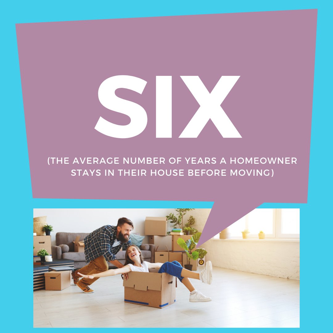The majority of homeowners tend to stay in their homes for around six years before moving. 😉

#funfact #realestatenews #sellyourhome #findarealtor #realtor
 #AndreaDavis