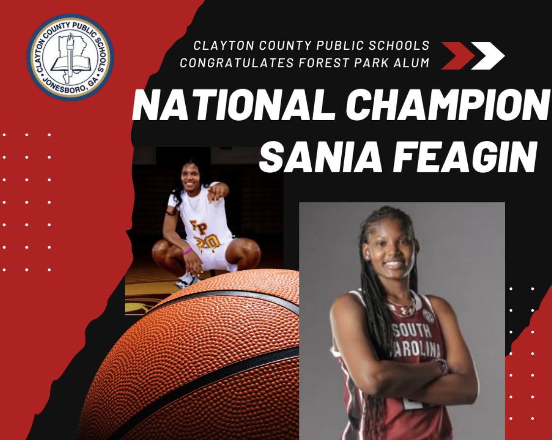 Let’s give a huge round of applause to Forest Park’s alum Sania Feagin and her team’s National Championship title! Congratulations! @CCPSNews @CNDSportsDesk @park_athletics @FPHSPanthers @FphsWbb @supremenia