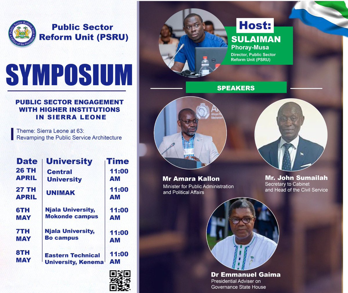 The Public Sector Reform Unit is organizing symposiums for Universities across the country to promote dialogue, enhanced knowledge and awareness on Public Sector Reform initiatives, focusing on Pillar 5 of the Big 5 Game Changer: Revamping the Public Service Architecture.