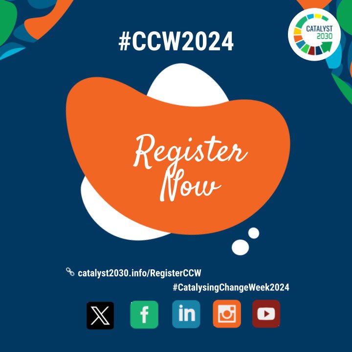CCW 2024 is approaching in less than one month Register to join sessions: Register: catalyst2030.info/RegisterCCW Share the registration process with your fellow social innovators, here's a video: youtu.be/J7sCuViUHfk We cannot wait to see you there!