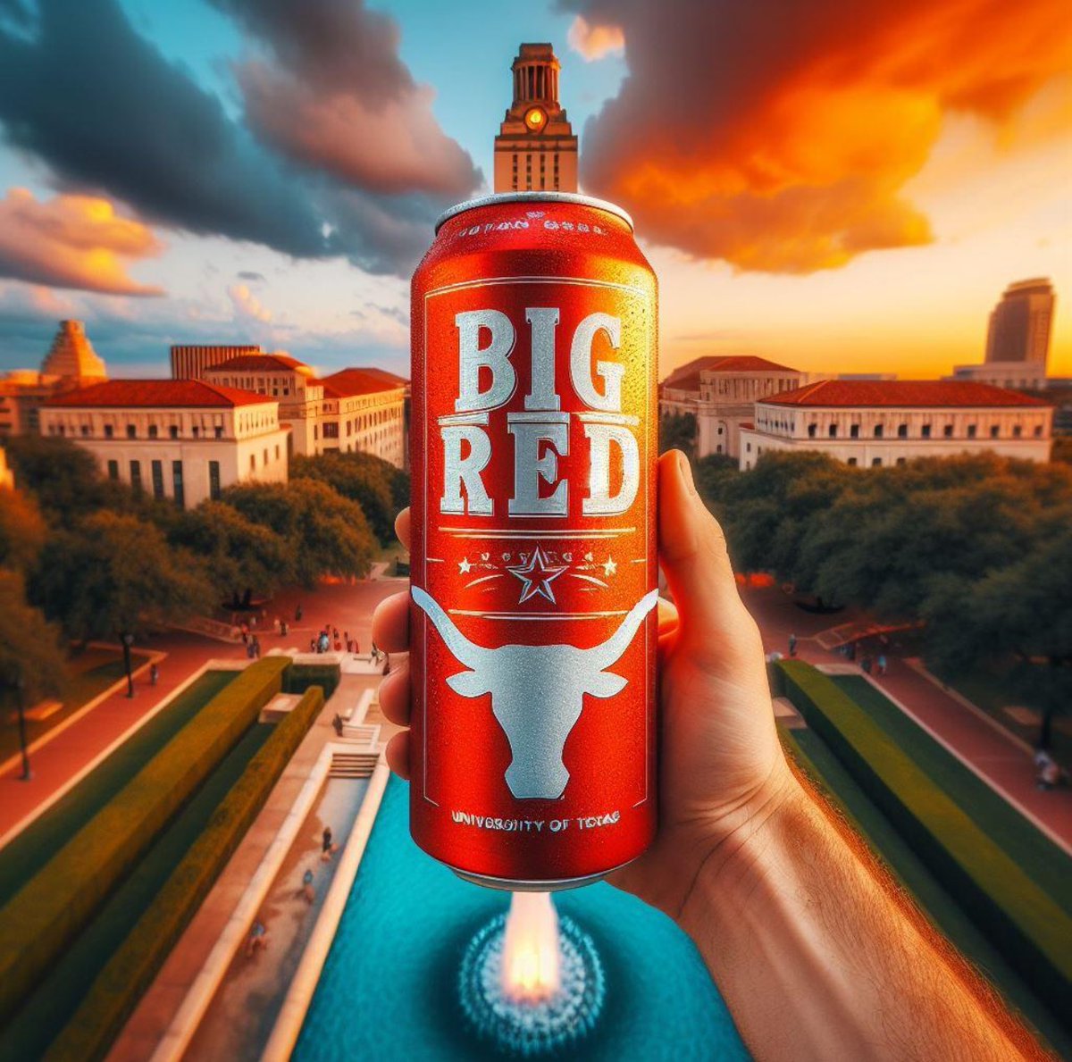 NTfootballUT's tweet photo. Breaking: Big Red soda is sponsoring The University of Texas and creating a limited release can. If you don’t like Big Red you don’t love the Longhorns 🤘🏼 https://t.co/Ed4Cq3B7Z5