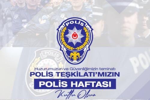 Türk Polis Teşkilatının 179.kuruluş yıl dönümünü kutluyorum. Şehit polislerimize Allah'tan rahmet, Gazilerimiz ile görevi başında milletimizin huzur ve güvenliği için fedakarca hizmet veren polislerimize başarılar diliyorum. #PolisHaftası