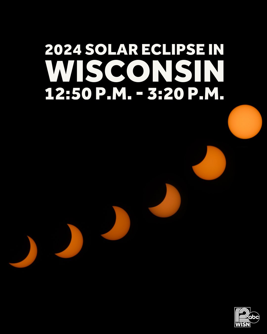 WISN 12 NEWS على X: &ldquo;🌓 In Wisconsin, the eclipse will reach its 