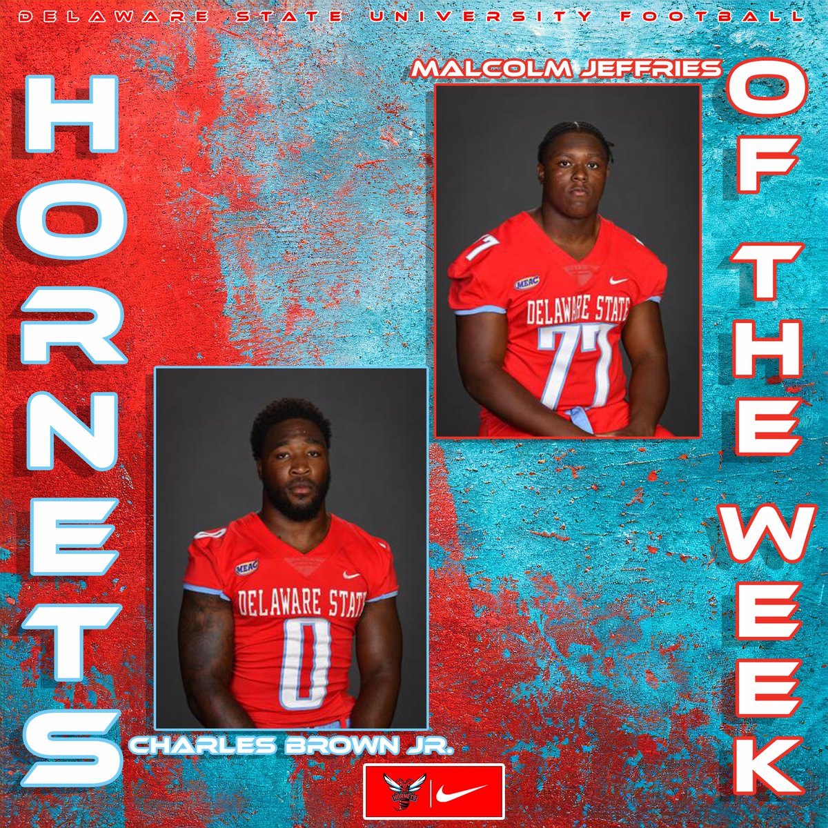 Congrats to Spring Football Hornets of The Week (Week 2)! A recognition from the Football Coaching Staff of two football players that exemplify what it means True Hornet Football Player thru Hardwork, both on the field, in the classroom and through Community Service. ❤️📷💙