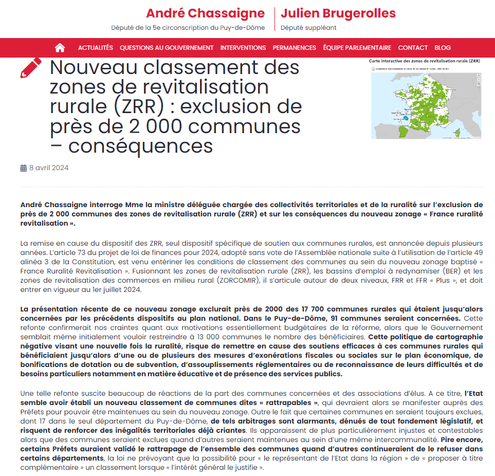 JuBrugerolles's tweet photo. La cartographie négative suite... Ou comment le Gouvernement s'acharne sur les communes rurales, et entend s'arranger sur celles qui resteraient classées en zones de revitalisation rurale 👇https://t.co/Vnat6cxwMD
#ZRR #FFR #PLF2024
@Maires_Ruraux @l_amf @CoopEluesCRC https://t.co/4OPskjxl3D