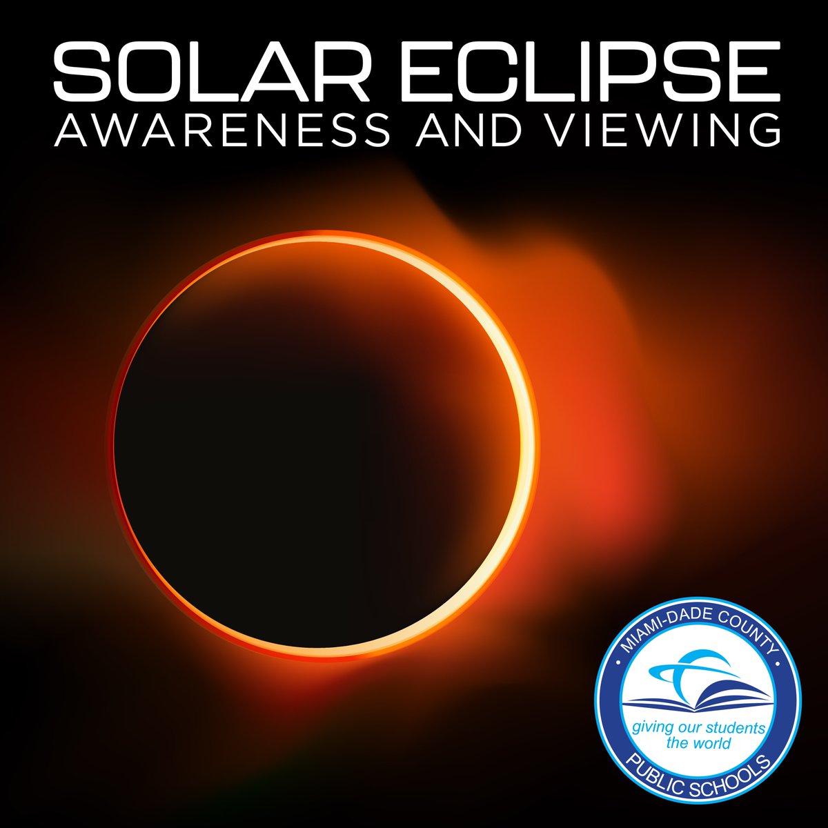 Today, Miami-Dade County will experience a solar eclipse. A solar eclipse occurs when the moon moves between the Earth and the Sun, the shadow blocks all or some of the sun’s light, causing the sky to be increasingly dark. To strike a balance between ensuring student safety and