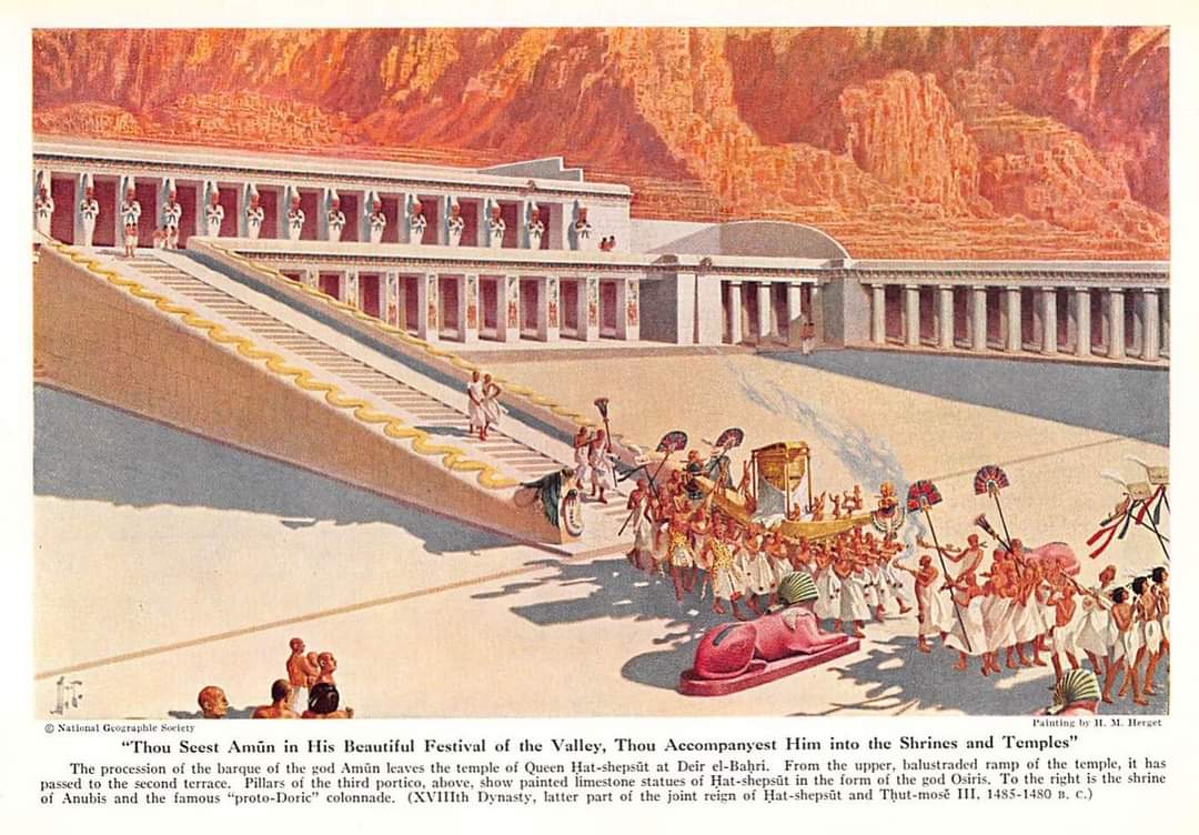 Happy Beautiful Feast of the Valley! #Hatshepsut #ThutmoseIII #Temple #DjeserDjeseru #DeirElBahari #WesternThebes #Amun #Karnak #Egyptology