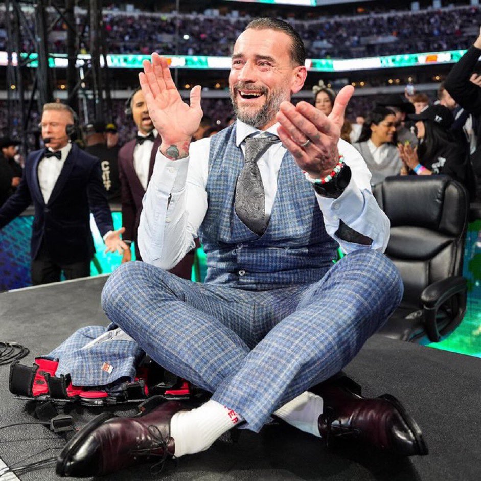 thank you <a href="/CMPunk/">player/coach</a> 12 year old me and 24 year old me are both crying definitely worth the wait :’) #WrestleMania