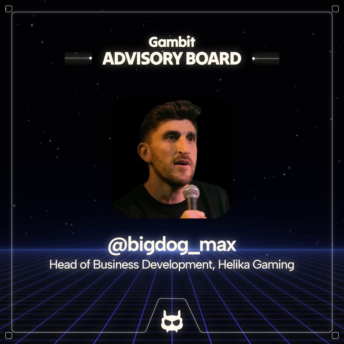 Welcome abroad @bigdog_max 💀 A big dog indeed hailing from Pantera Capital backed Helika Gaming - the industry leading data analytics and game management platform. We’re honoured to officially announce that the Head of Biz Dev @helikagaming has joined our Gambit Advisory…