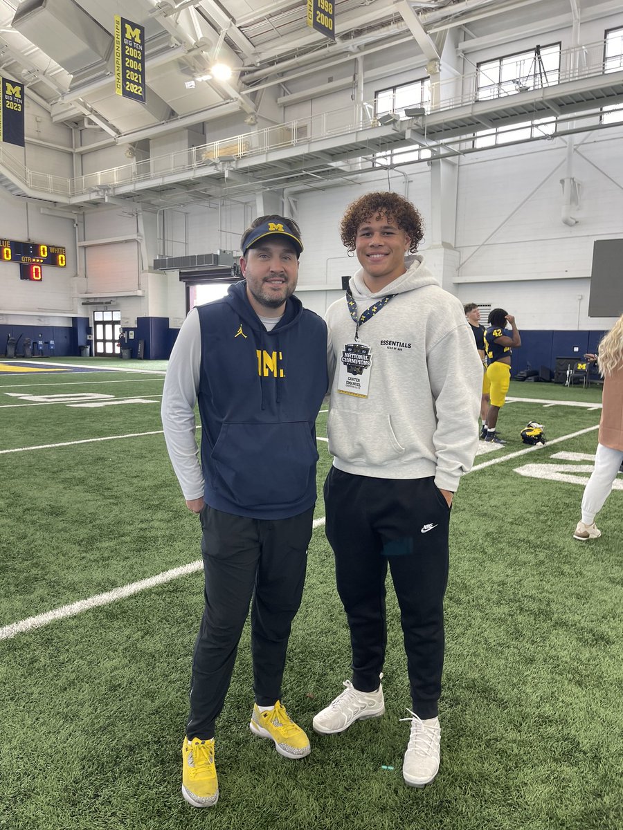 2026 QB @CarterEmanuel1 among the elite QBs at Rivals Miami camp coming off of unofficial visit at University of Michigan spring practice @MichGoBlue7 @247sports @andrew_ivins @Elite11 @Stumpf_Brian @CoachKCampbell @Rivals @JohnGarcia_Jr