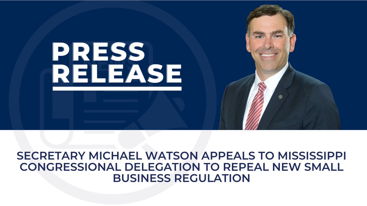 'As evidenced by our #TackleTheTape✂️ initiative, my administration will vigorously attack the bureaucratic red tape which continues to place an undue burden on Mississippi business owners.' @michaelwatsonms Read more👉ow.ly/8Ty150Ravz6
