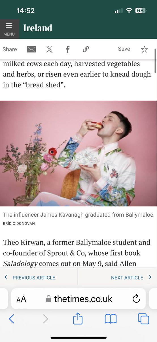 Myself and @JamesKavanagh_ made the online cut for this great article about @BallymaloeCS where we wax lyrical about our time there… (whispers…”among some celebrity gossip”) @thetimes @byRoisinHealy