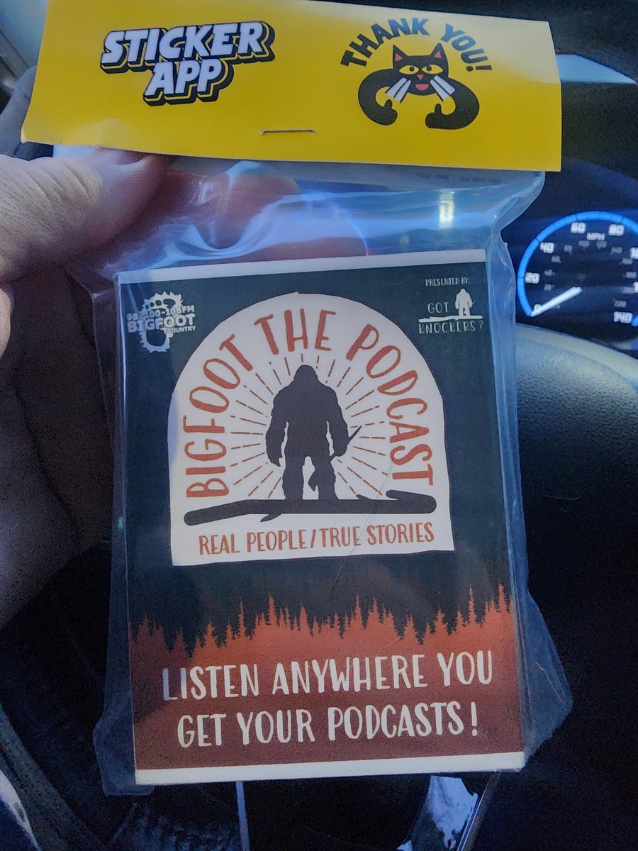 GotKnockers's tweet photo. Decals are here!!!! Bigfoot: The Podcast https://t.co/7JPM8eIlpA