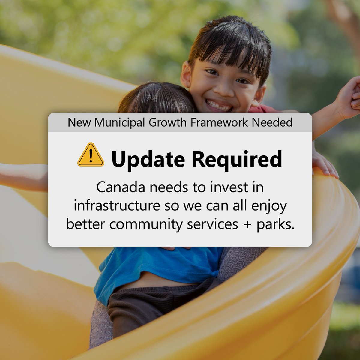 With families already feeling financially pinched, municipalities can’t keep raising property taxes to pay for the community services and amenities they rely on for a good quality of life. The federal government needs to step up. Learn more: fcm.ca/growth…