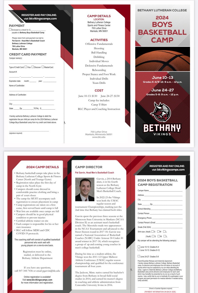 🚨🚨🚨 Summer Boys Basketball Camp Info‼️🏀 - June 10th-13th (K-4th & 9th-12th) - June 24th-27th (5th-8th) *** Grades entering this coming Fall Time- 9:00am-12:00pm Cost- $130 Register Online- mensbasketball.blcvikingscamps.com/summer-camps.c…