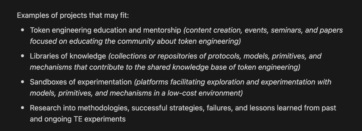 I'm happy to see the TE Stakeholder Study already in use to inform the eligibility criteria for the Token Engineering QF Grants in this Gitcoin round. All info to apply available here: tecommons.notion.site/Token-Engineer… Download the TE study here: osf.io/preprints/soca…
