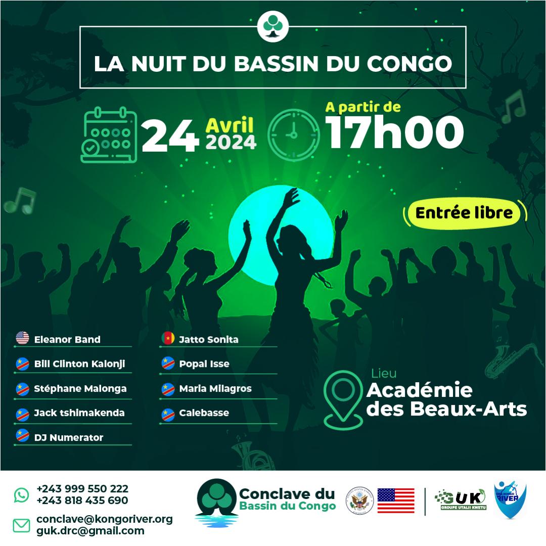 GukRdc's tweet photo. Save the date :  Mega Concert à Kin : La culture au service de la préservation des écosystèmes du bassin du Congo.
#education 
#environment https://t.co/prUngYhY0S