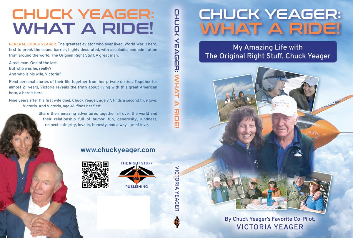 Hear about General Chuck Yeager from his wife! Sun n Fun, April 12, 2024, Lakeland, #Florida : #FAA talk. At 2:30pm in FAA booth for an hour. 1st: See a 25 min film - great film - on Chuck Yeager's life. Should be fun. Then Victoria will sign & sell books at the Concorde Battery…