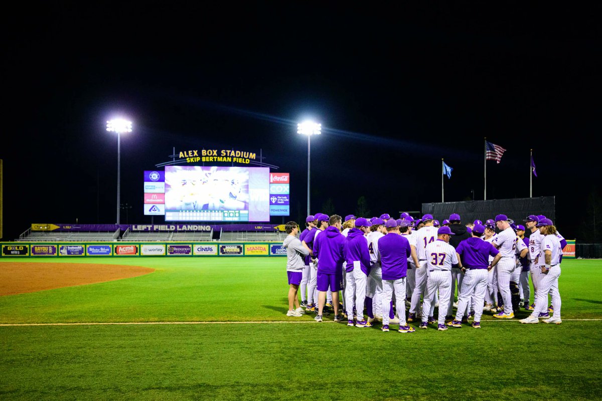 Gameday at the Box for @LSUbaseball !

🆚@McNeeseBaseball
⏰ 6:30 p.m. CT
🚪 Gates 0 & 2 open @ 5 p.m.
🚪 All gates open @ 5:30 p.m.
📍 Alex Box Stadium

#GeauxTigers | #ThePowerHouse 🐅