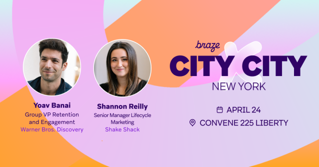 Michael44133's tweet photo. Get ready New York 🗽 — @Braze City x City is coming to you April 24! Join us to hear about the latest trends in marketing and take a deep dive into how great brands build resilience by creating experiences that drive customer loyalty. Register today! https://t.co/DgMpTzEvKQ https://t.co/Vn5VsKFBKY