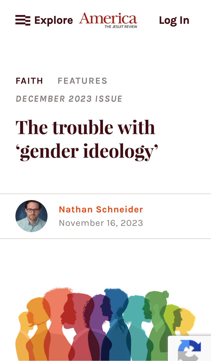 The Vatican has just reaffirmed its hostility toward so-called 'gender ideology.' I recently wrote in the magazine of the pope's Jesuit order that this posture is a dangerous failure of imagination: americamagazine.org/faith/2023/11/…
