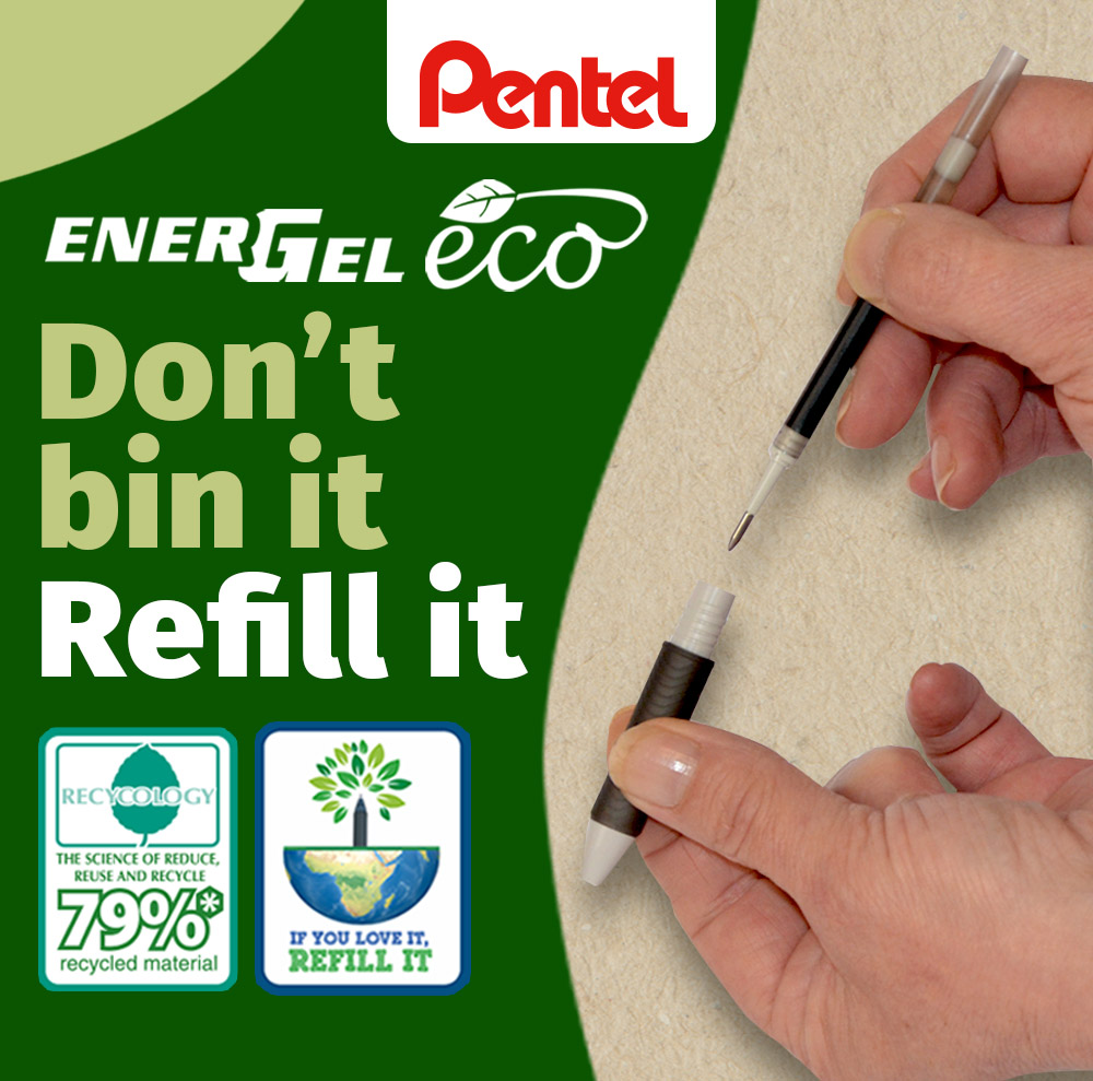 EnerGel Xm Eco❤️If you love it refill it. Small changes make a big difference 🌍
bit.ly/3xb2XHj
#penteluk #energel #gel #pen #environment #recycle #savetheplanet #eco #writing #green #reducereusercycle #sustainabilitystationery #sustainablewriting #ecofriendlypens