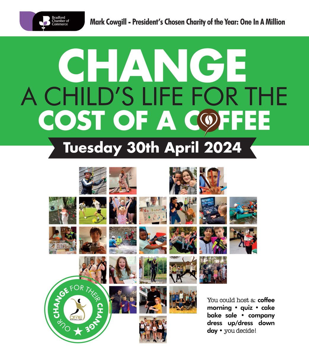 @OneinaMillion_ Charity launches CHANGE campaign to help improve a local child's life for the cost of a coffee. Find out more about this cause here, with details on how your company can get involved: members.wnychamber.co.uk/article/one-in…