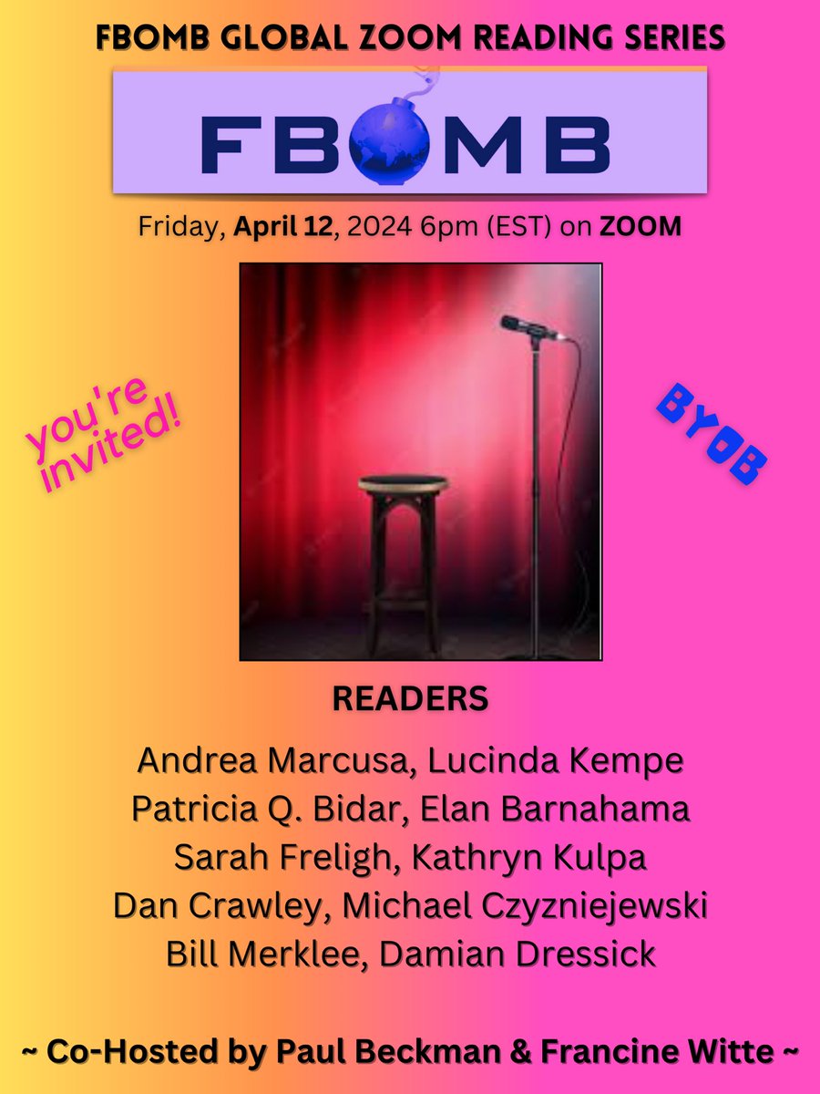 FBOMB zoom this Friday. Registration link in first comment