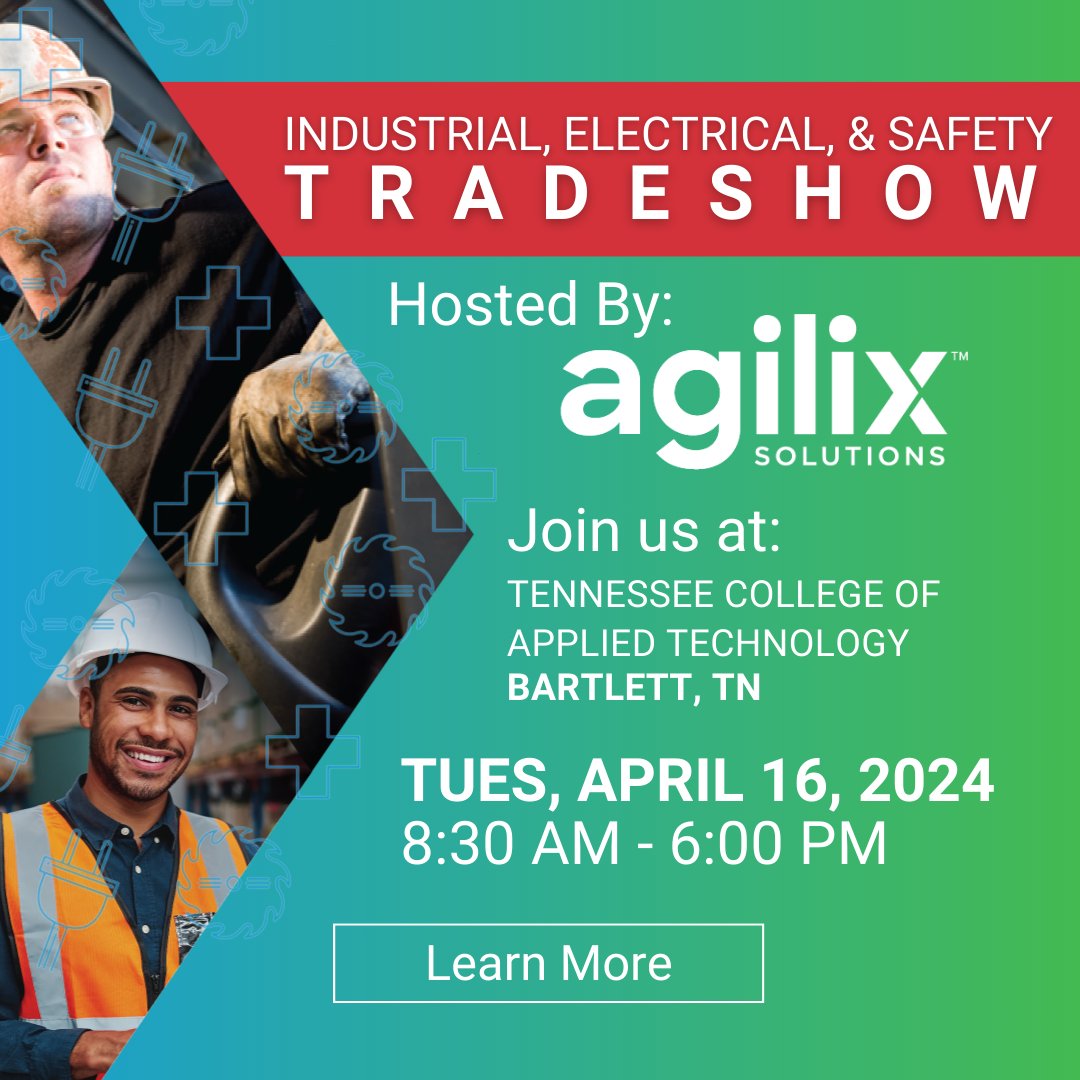 Register today for our exclusive Industrial, Electrical, and Safety Tradeshow. Meet vendors from Milwaukee, Rockwell Automation, 3M and more! Register here --> bit.ly/3Tk4v9x 🛠️🔧 #IndustryEvent #ProductShowcase #EducationOpportunity #WorkplaceSafety #OneAgilix