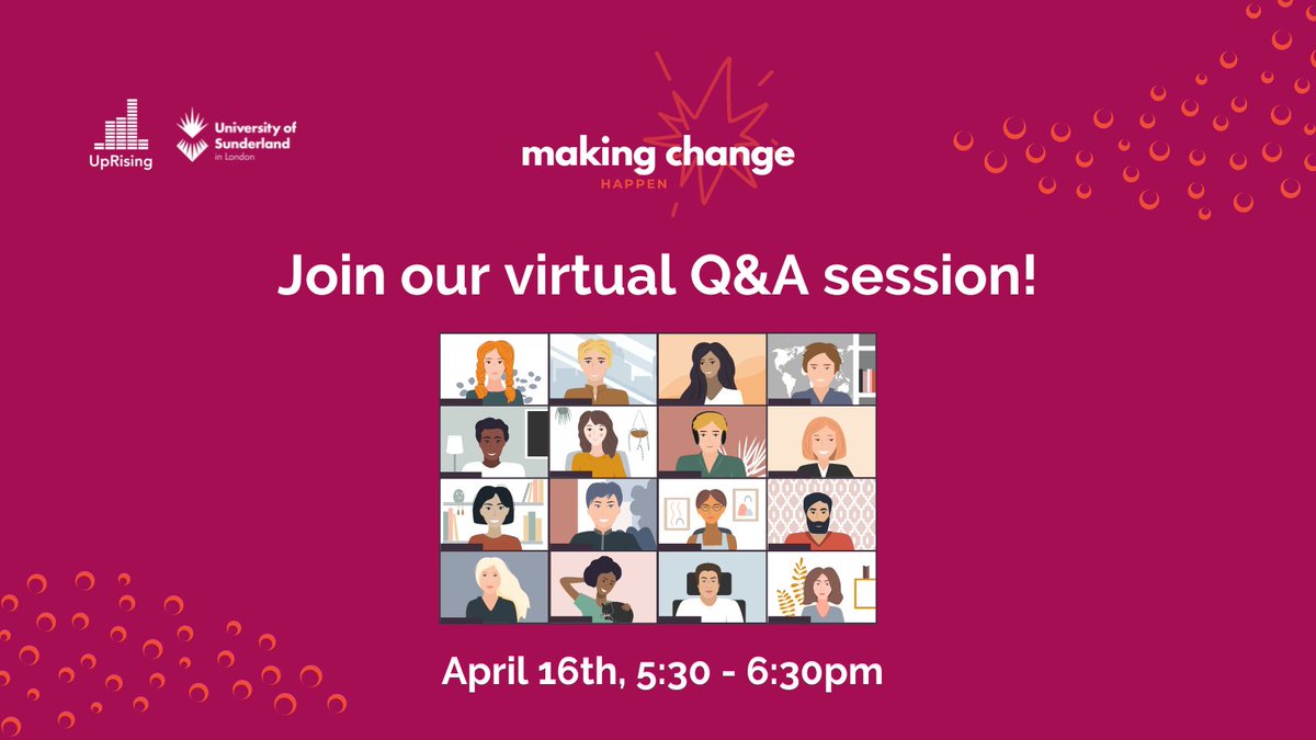 Are you aged 18-25, East London based and interested in learning more about our new programme, Making Change Happen? Sign up for our Q&A, on April 16th, via this link: bit.ly/3TSuu8h