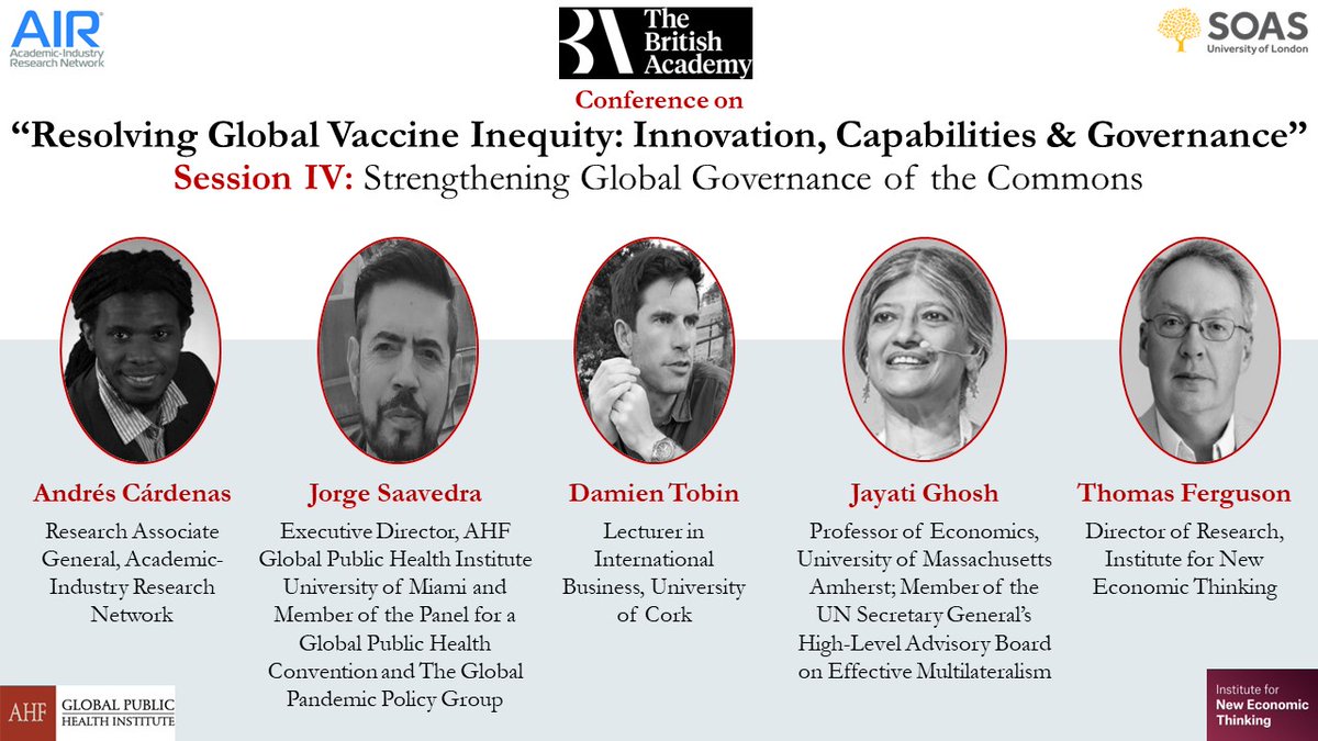 Join us on April 11-12, 2024 for the @BritishAcademy_ conference on 'Resolving Global Vaccine Inequity: Innovation, Capabilities and Governance,' hosted by @SOASsfm in partnership with @theAIRnet Event registration: thebritishacademy.ac.uk/events/british…