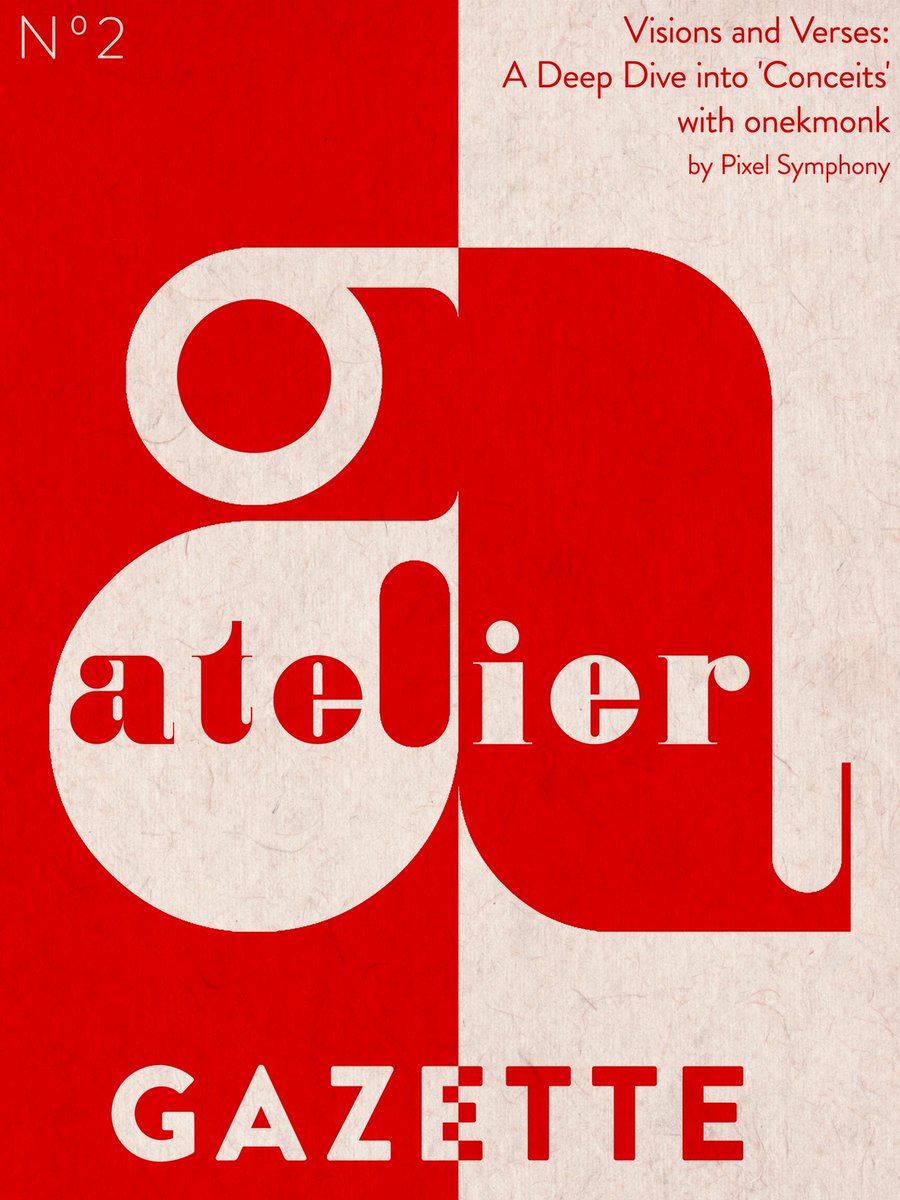 Sharing my chat with <a href="/onekmonk/">onek monk</a>, <a href="/Atelier_Art_/">Atelier</a>’s sixth artist spotlight for the 'Visual Poetry' show.

'Conceit' embodies onekmonk’s exploration of concrete poetry set against dynamic visuals that evokes the theme of illusion, aspiration and the surreal.

Jump into the article via