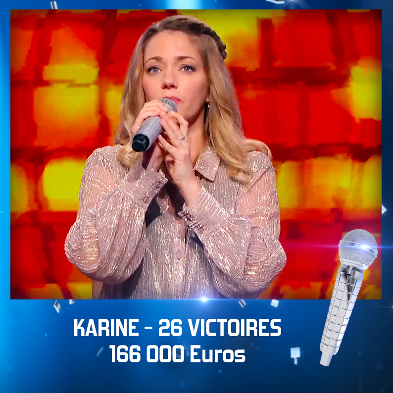 🎙️🎤🎵🎹 Après 26 victoires et 166 000 Euros Karine revient ce soir pour la suite. Ravi de vous retrouver tout à l'heure à 18h40 avec @nagui, les #Zikos et vous.