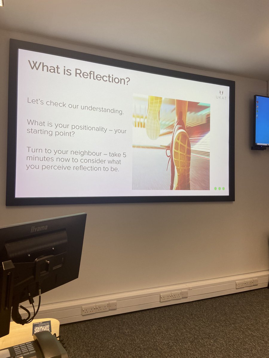 Workshop completed on reflection and personal tutor conversations. Typical fashion I ran out of time 😅 we were joined by 2 pigeons who came through the window and sat happily watching! 😂 #UKATconf24